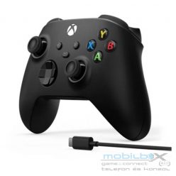   Microsoft XBOX Series X/S Vezeték nélküli kontroller Type-C kábellel (2,5m) Fekete EU, használt, dobozos