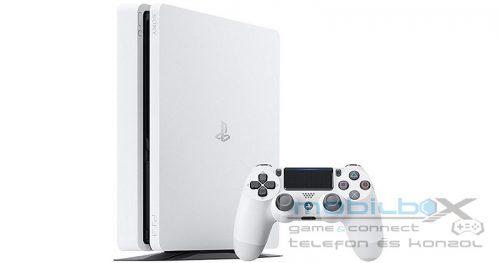 Playstation 4 Slim 500 GB fehér, használt , újrapasztázva , 6 hónap garanciával 