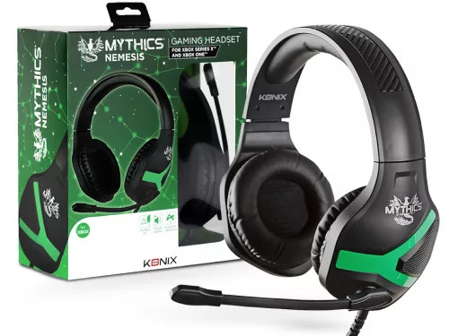 KÖNIX Mythics Nemesis Xbox One , Xbox Series vezetékes sztereó gaming headset, fekete /zöld 