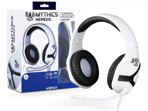 KÖNIX Mythics Nemesis PlayStation 5 Playstation 4 , Xbox , Nintendo  vezetékes sztereó gaming headset, fehér / fekete