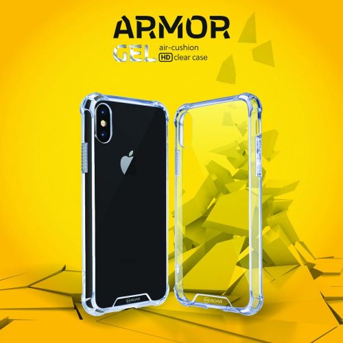 Samsung S25  ROAR JELLY ARMOR kemény szilikontok  - ÁTLÁTSZÓ - szilikon szegély, erősített sarkok, extra erős !!!