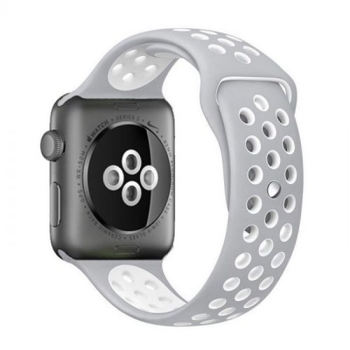  XPRO Apple Watch szilikon sport szíj  38mm / 40mm / 41mm szürke-fehér