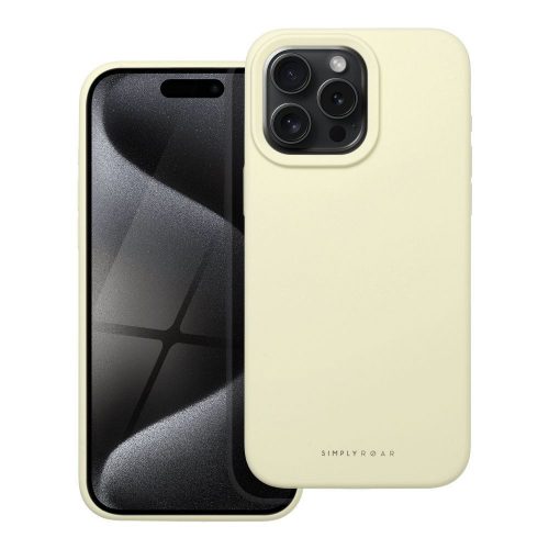 Iphone 15 pro  , Roar Simply szilikon tok , light yellow