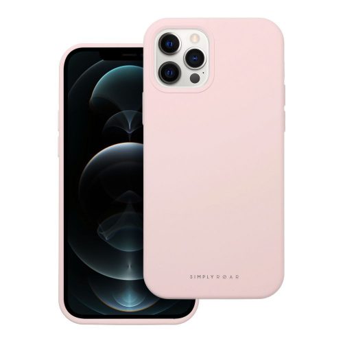 Iphone 12 , Roar Simply szilikon tok , Light pink 