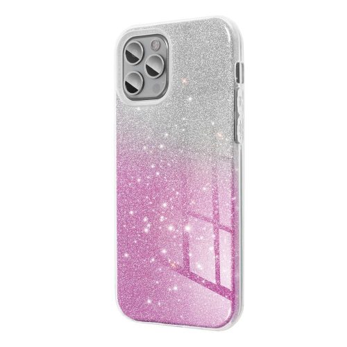 Iphone 12 ,12 Pro Forcell Shining csillogó- pink szilikon hátlaptok , logókivágással