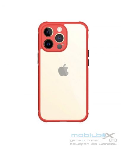 Iphone 11 Pro Max keretes szilikon clear-piros