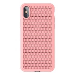   Iphone Xr Baseus Weaving case fonat mintás szilkon hátlaptok pink 