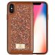 Iphone X XS Puloka glitter csillogós -barna hátlaptok 