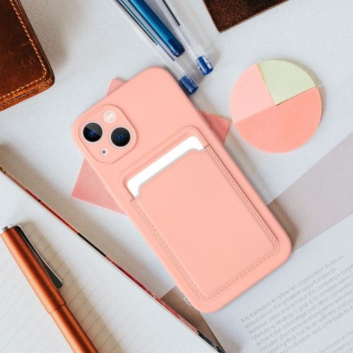 Xiaomi Redmi 9a 9at , kártyatartós , kameravédős szilkon hátlaptok pink