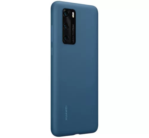 Huawei p40 Silicone Case   gyári szilikon kék