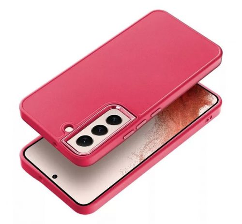 Samsung s22 szilikon  Frame tok magenta