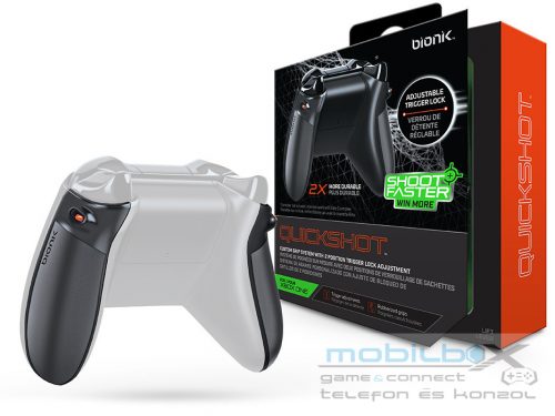 Bionik BNK-9011 Quickshot Pro Xbox One Fekete & Szürke Kontroller Ravasz Kiegészítőcsomag