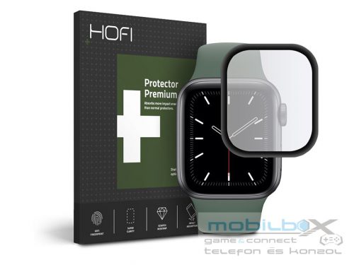 HOFI Hybrid Glass üveg képernyővédő fólia - Apple Watch Series 4/5/6/SE (44 mm) - fekete