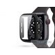 Apple Watch 4/5/6/SE (44 mm) védőtok beépített edzett üveggel - DEFENSE 360 - fekete (ECO csomagolás)