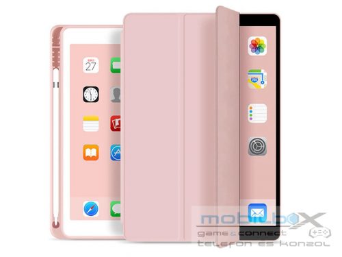 Apple iPad Air 4 / 5 (2020/2022) 10.9 / iPad Air 6 (2024) 11.0 tablet tok (SmartCase) on/off funkcióval, Apple Pencil tartóval - Tech-Protect - rózsaszín (ECO  csomagolás)