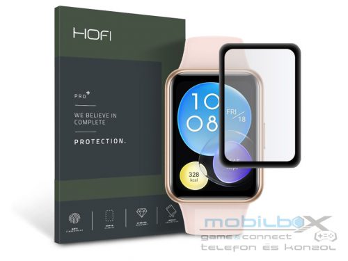 HOFI Hybrid Pro+ Glass üveg képernyővédő fólia - Huawei Watch Fit 2 - fekete