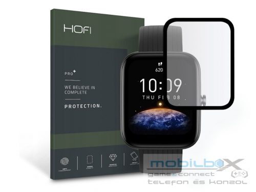 HOFI Hybrid Pro+ Glass üveg képernyővédő fólia - Amazfit Bip 3/Bip 3 Pro -      fekete