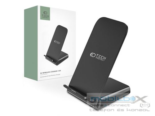 Tech-Protect Qi univerzális vezeték nélküli töltő állomás - 15W - Tech-Protect  S2 Wireless Charger for Phone - fekete