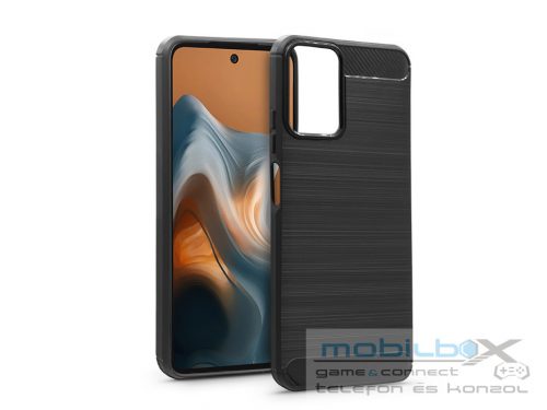 Haffner Carbon szilikon tok - Motorola Moto G34 - fekete