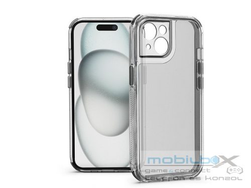 Haffner Matrix Clear kameravédős szilikon tok - Apple iPhone 15 - átlátszó