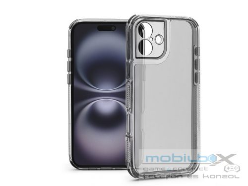 Haffner Matrix Clear kameravédős szilikon tok - Apple iPhone 16 Plus - átlátszó