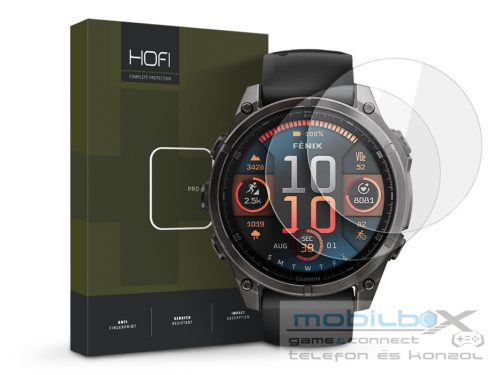 HOFI Glass Pro+ - Garmin Fenix 8 (47 mm) üvegfólia - 2 db/cs - átlátszó