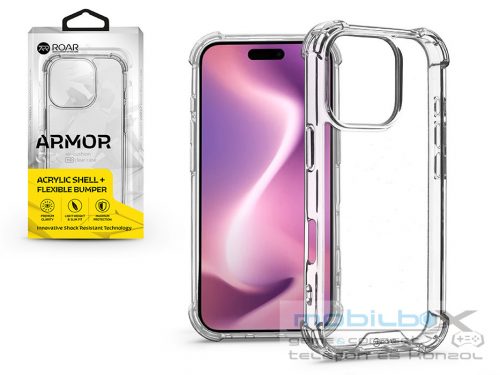 Roar Armor Gel szilikon tok - Apple iPhone 16 Pro Max - átlátszó