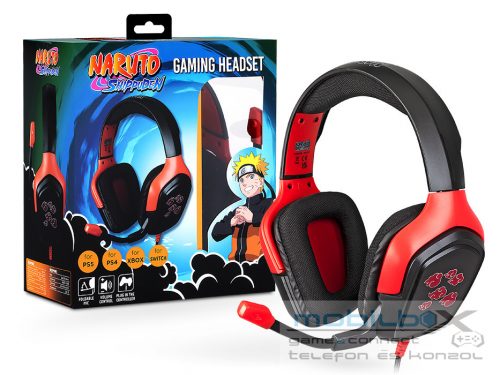 Konix Naruto "Akatsuki" univerzális vezetékes gamer headset