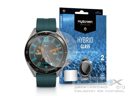 Huawei Watch GT Active rugalmas üveg képernyővédő fólia - MyScreen Protector    Hybrid Glass - 2 db/csomag - átlátszó