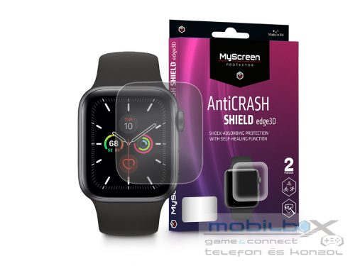 Apple Watch Series 4/5 (40 mm) ütésálló képernyővédő fólia - MyScreen Protector AntiCrash Shield Edge3D - 2 db/csomag - átlátszó