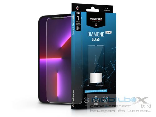 Apple iPhone 13 Pro Max/14 Pro Max/14 Plus edzett üveg képernyővédő fólia -     MyScreen Protector Diamond Glass Lite Full Glue - átlátszó