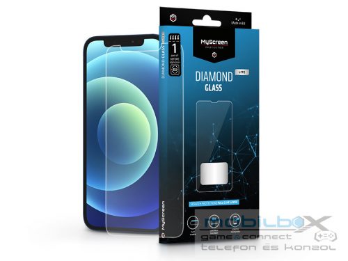 Apple iPhone 12/12 Pro edzett üveg képernyővédő fólia - MyScreen Protector      Diamond Glass Lite Full Glue - átlátszó