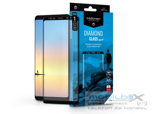 Samsung N950F Galaxy Note 8 edzett üveg képernyővédő fólia ívelt kijelzőhöz -   MyScreen Protector Diamond Glass Edge3D - fekete