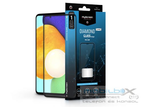 Samsung A525F Galaxy A52/A52 5G/A52s/A53 edzett üveg képernyővédő fólia -       MyScreen Protector Diamond Glass Lite Edge2.5D Full Glue - fekete