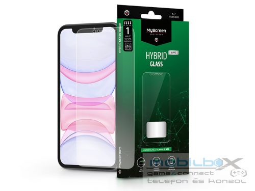 Apple iPhone XR/iPhone 11 rugalmas üveg képernyővédő fólia - MyScreen Protector Hybrid Glass Lite - átlátszó