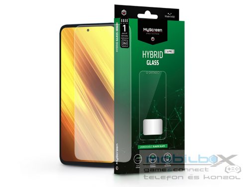 Xiaomi Poco X3/X3 Pro rugalmas üveg képernyővédő fólia - MyScreen Protector     Hybrid Glass Lite - átlátszó