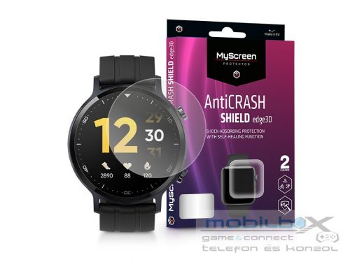 Realme Watch S Pro ütésálló képernyővédő fólia - MyScreen Protector AntiCrash   Shield Edge3D - 2 db/csomag - átlátszó