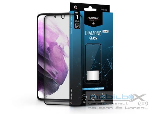 Samsung G996F Galaxy S21+ edzett üveg képernyővédő fólia - MyScreen Protector   Diamond Glass Lite Edge2.5D - fekete