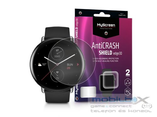 Amazfit Zepp E Circle (Round) ütésálló képernyővédő fólia - MyScreen Protector  AntiCrash Shield Edge3D - 2 db/csomag - átlátszó