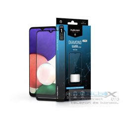   Samsung A226B Galaxy A22 5G edzett üveg képernyővédő fólia - MyScreen Protector Diamond Glass Lite Edge2.5D Full Glue - fekete