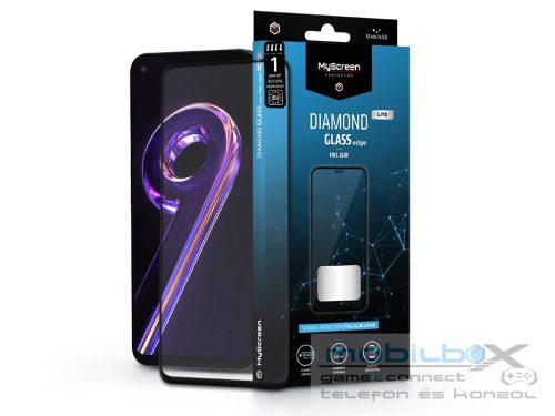 Realme 9 Pro edzett üveg képernyővédő fólia - MyScreen Protector Diamond Glass  Lite Edge2.5D Full Glue - fekete