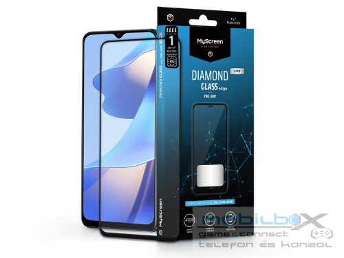 Oppo A54s edzett üveg képernyővédő fólia - MyScreen Protector Diamond Glass     LiteEdge2.5D Full Glue - fekete