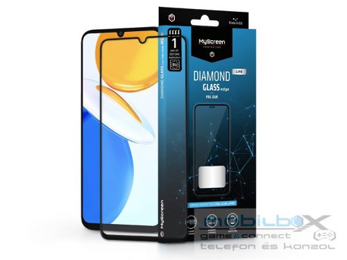 Honor X7 edzett üveg képernyővédő fólia - MyScreen Protector Diamond Glass Lite Edge2.5D Full Glue - fekete