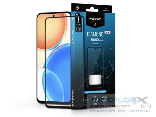 Honor X8 edzett üveg képernyővédő fólia - MyScreen Protector Diamond Glass Lite Edge2.5D Full Glue - fekete