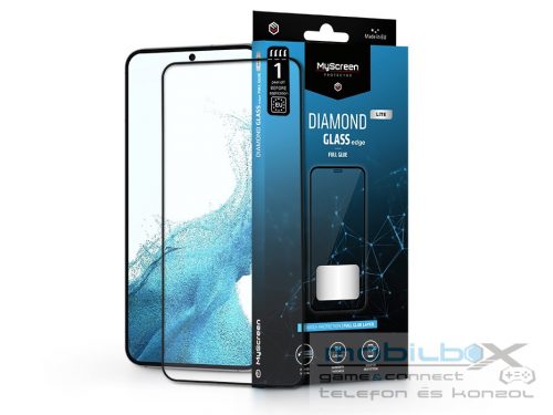 Samsung S906 Galaxy S22+ 5G/Galaxy S23+ edzett üveg képernyővédő fólia -        MyScreen Protector Diamond Glass Lite Edge2.5D - fekete