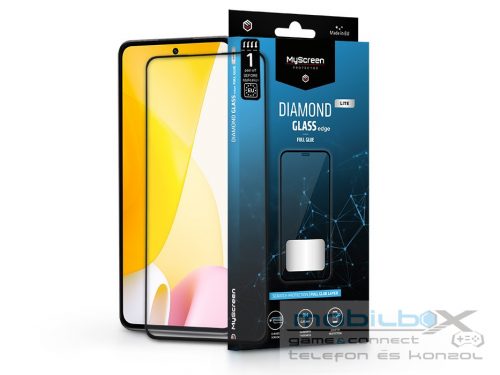 Xiaomi 12 Lite edzett üveg képernyővédő fólia - MyScreen Protector Diamond      GlassLite Edge2.5D Full Glue - fekete