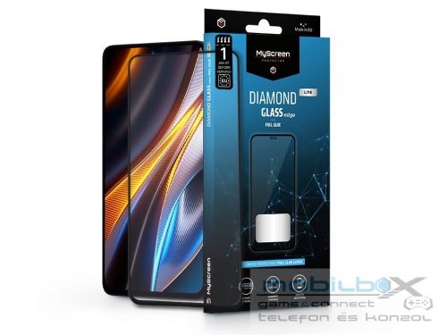 Xiaomi Poco X4 GT/X4 GT Pro edzett üveg képernyővédő fólia - MyScreen Protector Diamond Glass Lite Edge2.5D Full Glue - fekete