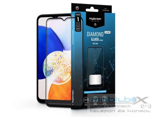 Samsung A145 Galaxy A14 4G/Galaxy A14 5G edzett üveg képernyővédő fólia -       MyScreen Protector Diamond Glass Lite Edge2.5D Full Glue - fekete