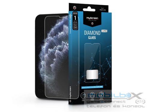 Apple iPhone X/XS/11 Pro edzett üveg képernyővédő fólia - MyScreen Protector    Diamond Glass Lite Full Glue - átlátszó