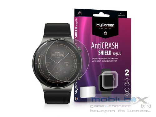 Huawei Watch GT 2 Pro ütésálló képernyővédő fólia - MyScreen Protector          AntiCrashShield Edge3D - 2 db/csomag - átlátszó